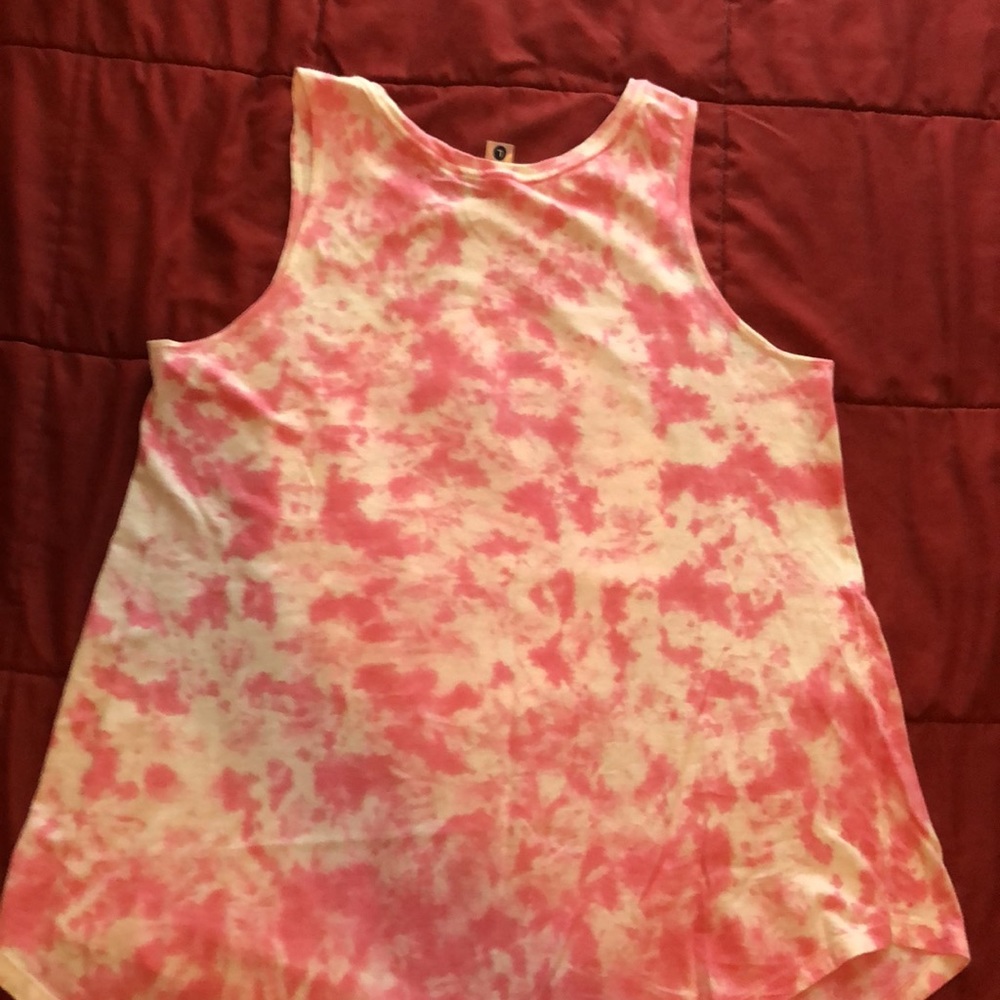 Simply Southern Tank. Pink and White TieDye. Sz Large. - Picture 5 of 6